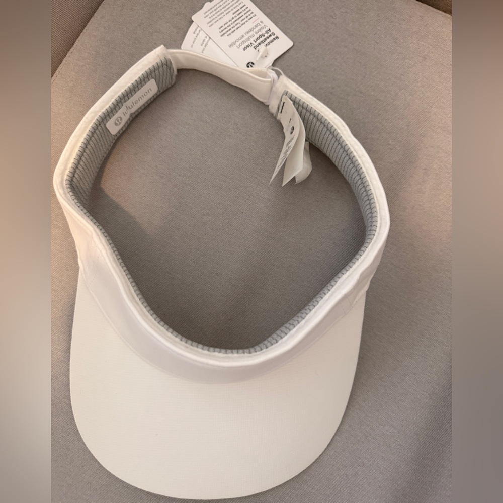White Lululemon removable sweatband Visor